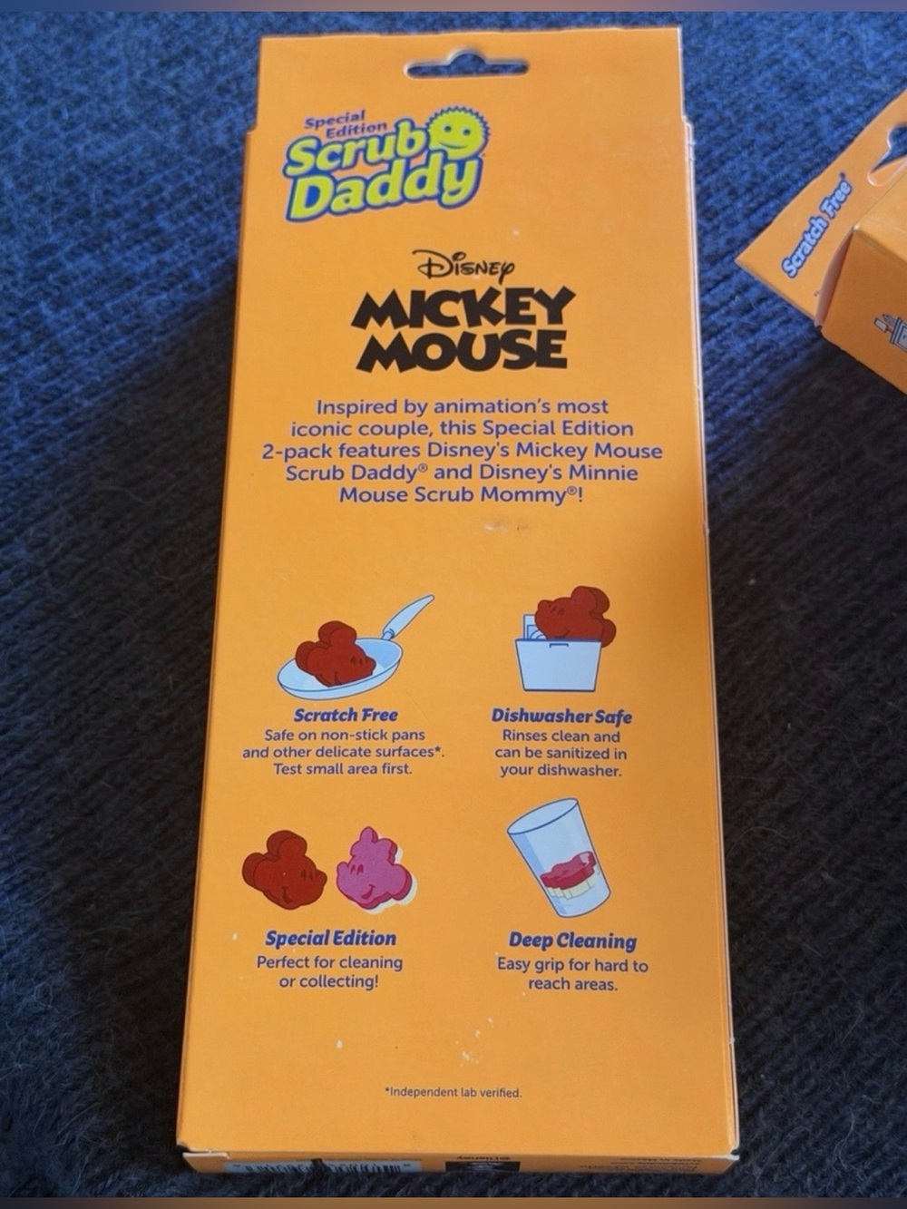 Disney Mickey /Minnie Mouse Scrub Daddy Sponge Scrubber 4 Packs Of 2 Each - Picture 3 of 5
